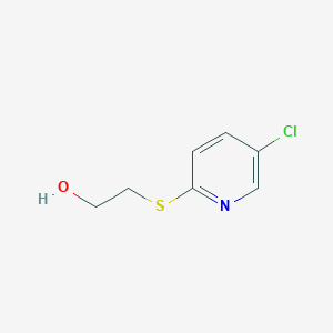 molecular formula C7H8ClNOS B067616 2-[(5-Chloro-2-pyridyl)thio]ethan-1-ol CAS No. 175135-89-4