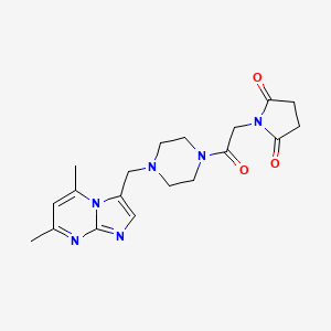 1-[2-[4-[(5,7-Dimethylimidazo[1,2-a]pyrimidin-3-yl)methyl]piperazin-1-yl]-2-oxoethyl]pyrrolidine-2,5-dione