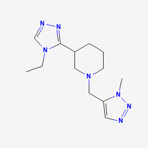 3-(4-Ethyl-1,2,4-triazol-3-yl)-1-[(3-methyltriazol-4-yl)methyl]piperidine