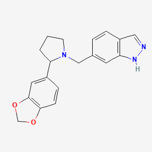 6-[[2-(1,3-benzodioxol-5-yl)pyrrolidin-1-yl]methyl]-1H-indazole