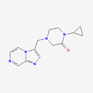 1-Cyclopropyl-4-(imidazo[1,2-a]pyrazin-3-ylmethyl)piperazin-2-one