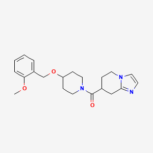 [4-[(2-Methoxyphenyl)methoxy]piperidin-1-yl]-(5,6,7,8-tetrahydroimidazo[1,2-a]pyridin-7-yl)methanone