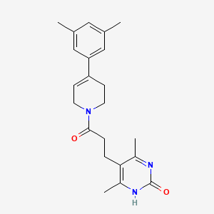 5-[3-[4-(3,5-dimethylphenyl)-3,6-dihydro-2H-pyridin-1-yl]-3-oxopropyl]-4,6-dimethyl-1H-pyrimidin-2-one