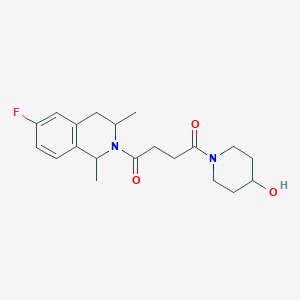 1-(6-fluoro-1,3-dimethyl-3,4-dihydro-1H-isoquinolin-2-yl)-4-(4-hydroxypiperidin-1-yl)butane-1,4-dione