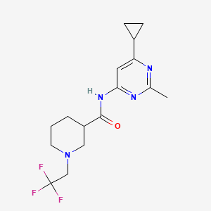 N-(6-cyclopropyl-2-methylpyrimidin-4-yl)-1-(2,2,2-trifluoroethyl)piperidine-3-carboxamide