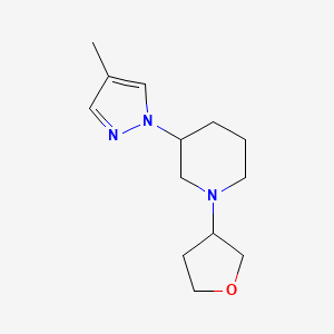 3-(4-Methylpyrazol-1-yl)-1-(oxolan-3-yl)piperidine