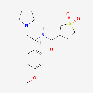 N-[1-(4-methoxyphenyl)-2-pyrrolidin-1-ylethyl]-1,1-dioxothiolane-3-carboxamide