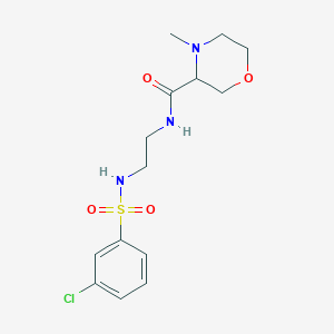 N-[2-[(3-chlorophenyl)sulfonylamino]ethyl]-4-methylmorpholine-3-carboxamide