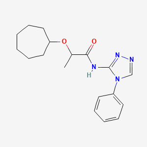 2-cycloheptyloxy-N-(4-phenyl-1,2,4-triazol-3-yl)propanamide