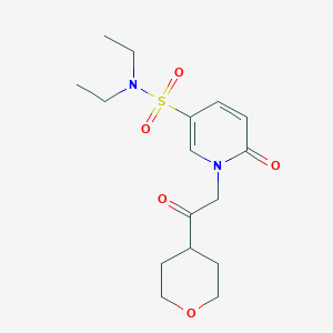 N,N-diethyl-1-[2-(oxan-4-yl)-2-oxoethyl]-6-oxopyridine-3-sulfonamide