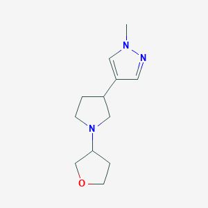 1-Methyl-4-[1-(oxolan-3-yl)pyrrolidin-3-yl]pyrazole