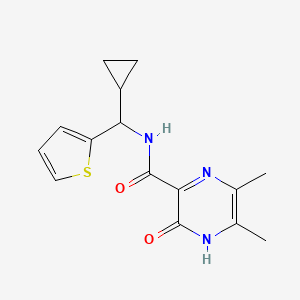 N-[cyclopropyl(thiophen-2-yl)methyl]-5,6-dimethyl-2-oxo-1H-pyrazine-3-carboxamide