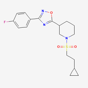 5-[1-(2-Cyclopropylethylsulfonyl)piperidin-3-yl]-3-(4-fluorophenyl)-1,2,4-oxadiazole