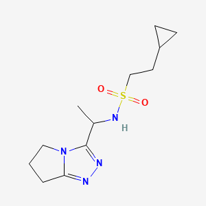 2-cyclopropyl-N-[1-(6,7-dihydro-5H-pyrrolo[2,1-c][1,2,4]triazol-3-yl)ethyl]ethanesulfonamide