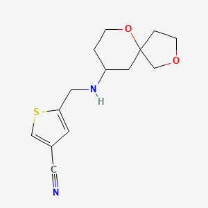 5-[(2,6-Dioxaspiro[4.5]decan-9-ylamino)methyl]thiophene-3-carbonitrile