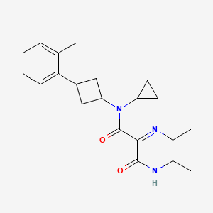 N-cyclopropyl-5,6-dimethyl-N-[3-(2-methylphenyl)cyclobutyl]-2-oxo-1H-pyrazine-3-carboxamide