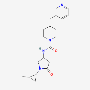 N-[1-(2-methylcyclopropyl)-5-oxopyrrolidin-3-yl]-4-(pyridin-3-ylmethyl)piperidine-1-carboxamide