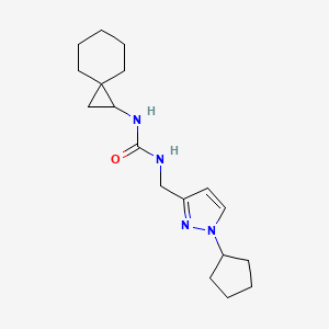 1-[(1-Cyclopentylpyrazol-3-yl)methyl]-3-spiro[2.5]octan-2-ylurea