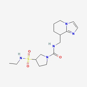 3-(ethylsulfamoyl)-N-(5,6,7,8-tetrahydroimidazo[1,2-a]pyridin-8-ylmethyl)pyrrolidine-1-carboxamide