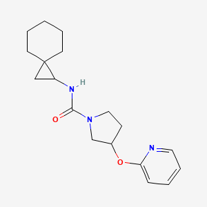 3-pyridin-2-yloxy-N-spiro[2.5]octan-2-ylpyrrolidine-1-carboxamide