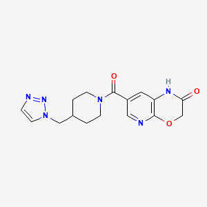 7-[4-(triazol-1-ylmethyl)piperidine-1-carbonyl]-1H-pyrido[2,3-b][1,4]oxazin-2-one