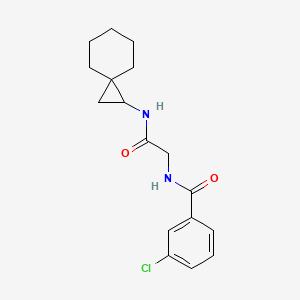 3-chloro-N-[2-oxo-2-(spiro[2.5]octan-2-ylamino)ethyl]benzamide