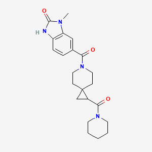 3-methyl-5-[2-(piperidine-1-carbonyl)-6-azaspiro[2.5]octane-6-carbonyl]-1H-benzimidazol-2-one