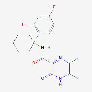 N-[1-(2,4-difluorophenyl)cyclohexyl]-5,6-dimethyl-2-oxo-1H-pyrazine-3-carboxamide