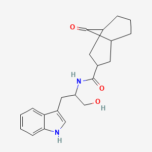 N-[1-hydroxy-3-(1H-indol-3-yl)propan-2-yl]-9-oxobicyclo[3.3.1]nonane-3-carboxamide