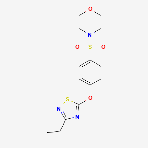 4-[4-[(3-Ethyl-1,2,4-thiadiazol-5-yl)oxy]phenyl]sulfonylmorpholine