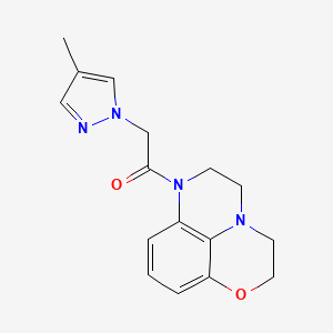 2-(4-Methylpyrazol-1-yl)-1-(4-oxa-1,10-diazatricyclo[7.3.1.05,13]trideca-5,7,9(13)-trien-10-yl)ethanone