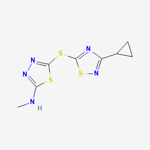 5-[(3-cyclopropyl-1,2,4-thiadiazol-5-yl)sulfanyl]-N-methyl-1,3,4-thiadiazol-2-amine