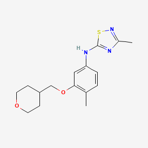 3-methyl-N-[4-methyl-3-(oxan-4-ylmethoxy)phenyl]-1,2,4-thiadiazol-5-amine