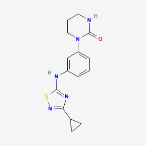 1-[3-[(3-Cyclopropyl-1,2,4-thiadiazol-5-yl)amino]phenyl]-1,3-diazinan-2-one