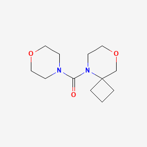 molecular formula C12H20N2O3 B6763925 Morpholin-4-yl(8-oxa-5-azaspiro[3.5]nonan-5-yl)methanone 