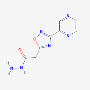 2-(3-(Pyrazin-2-yl)-1,2,4-oxadiazol-5-yl)acetohydrazide