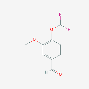 molecular formula C9H8F2O3 B067655 4-(二氟甲氧基)-3-甲氧基苯甲醛 CAS No. 162401-70-9