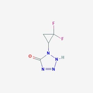 molecular formula C4H4F2N4O B067657 1-(2,2-difluorocyclopropyl)-2H-tetrazol-5-one CAS No. 179101-26-9