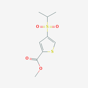 molecular formula C9H12O4S2 B067662 Methyl 4-(isopropylsulfonyl)thiophene-2-carboxylate CAS No. 175202-45-6