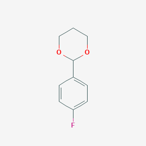 molecular formula C10H11FO2 B067671 2-(4-Fluorophenyl)-1,3-dioxane CAS No. 185246-53-1