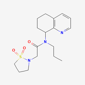 2-(1,1-dioxo-1,2-thiazolidin-2-yl)-N-propyl-N-(5,6,7,8-tetrahydroquinolin-8-yl)acetamide