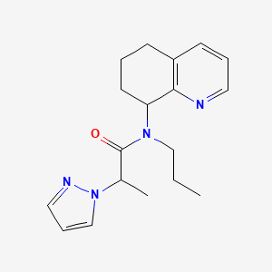 N-propyl-2-pyrazol-1-yl-N-(5,6,7,8-tetrahydroquinolin-8-yl)propanamide