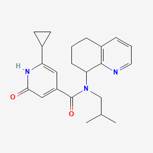 2-cyclopropyl-N-(2-methylpropyl)-6-oxo-N-(5,6,7,8-tetrahydroquinolin-8-yl)-1H-pyridine-4-carboxamide