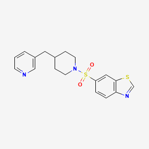 6-[4-(Pyridin-3-ylmethyl)piperidin-1-yl]sulfonyl-1,3-benzothiazole