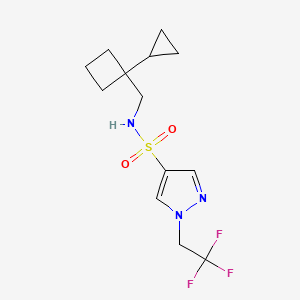 N-[(1-cyclopropylcyclobutyl)methyl]-1-(2,2,2-trifluoroethyl)pyrazole-4-sulfonamide