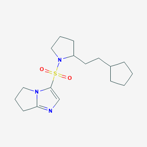 3-[2-(2-cyclopentylethyl)pyrrolidin-1-yl]sulfonyl-6,7-dihydro-5H-pyrrolo[1,2-a]imidazole