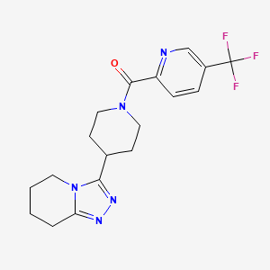 [4-(5,6,7,8-Tetrahydro-[1,2,4]triazolo[4,3-a]pyridin-3-yl)piperidin-1-yl]-[5-(trifluoromethyl)pyridin-2-yl]methanone