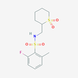 N-[(1,1-dioxothian-2-yl)methyl]-2-fluoro-6-methylbenzenesulfonamide