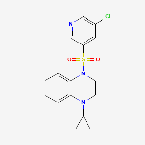 1-(5-Chloropyridin-3-yl)sulfonyl-4-cyclopropyl-5-methyl-2,3-dihydroquinoxaline