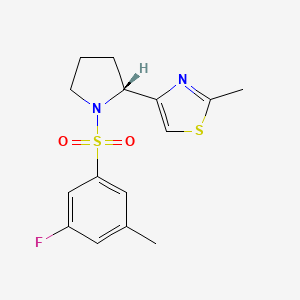 4-[(2R)-1-(3-fluoro-5-methylphenyl)sulfonylpyrrolidin-2-yl]-2-methyl-1,3-thiazole